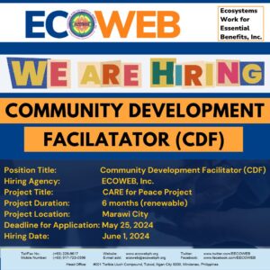 Read more about the article ECOWEB CALL FOR STAFF APPLICANTS