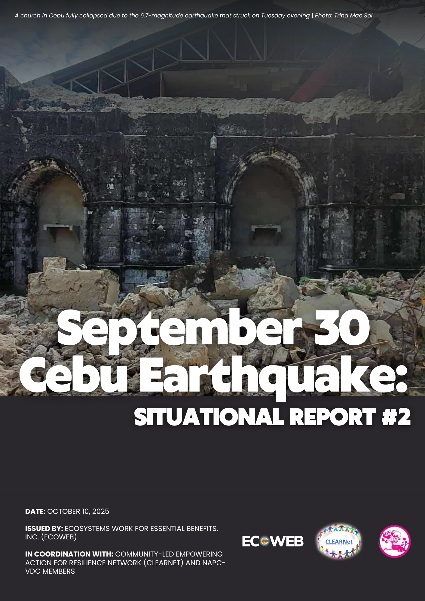 Read more about the article ECOWEB Situational Report No. 2: Cebu Earthquake