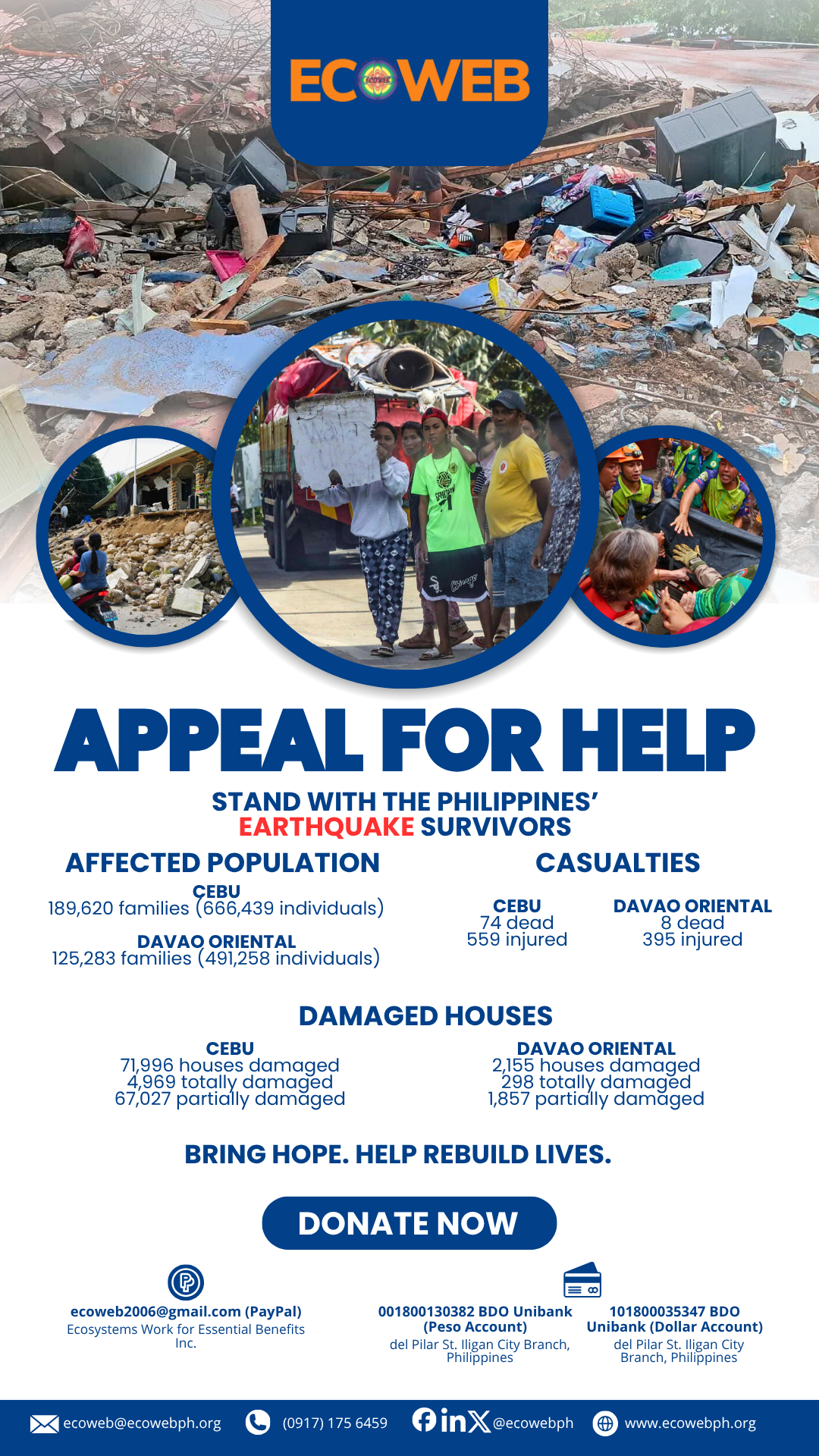 Read more about the article STATEMENT OF SOLIDARITY AND APPEAL FOR SUPPORT – For the Victims of the Recent Earthquakes in Cebu and Davao Oriental