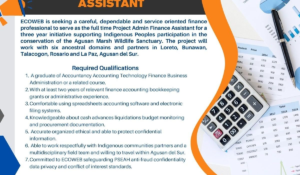 Read more about the article Call for Applications – Full-Time Project Admin Finance Assistant